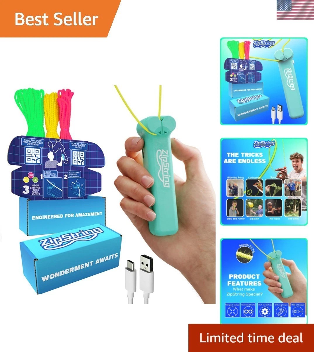 Classic Rope Launcher Toy, Perfect for Kids & Adult