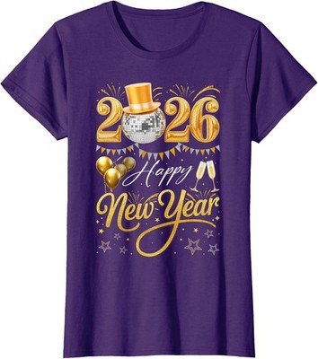 Happy New Year Party 2026 Balloon Family Matching Ladies' Crewneck T-Shirt