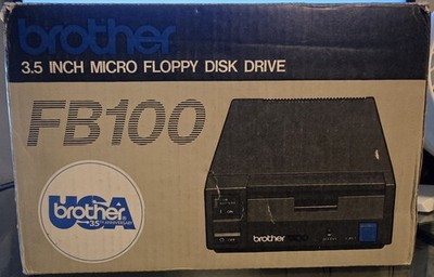 Brother 3.5 Inch Micro Floppy Disk Drive FB100 Black w/ Power Supply