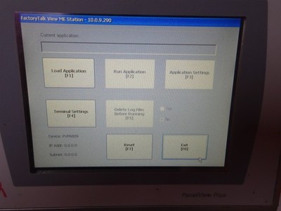 Allen-Bradley 2711P-T7C22D9P PanelView Plus 7 Terminal Factory Reset