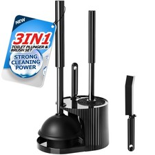 3 in 1 Toilet Brush and Plunger Set,Toilet Bowl Brush Plunger Set,Toilet Brus...