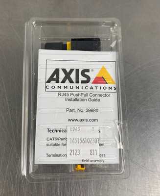 Axis Communications 39680 RJ45 PushPull Connector Kit New Sealed