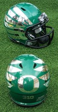 OREGON DUCKS NEW FOR 2025 GREEN/CHROME WING FOOTBALL MINI HELMET
