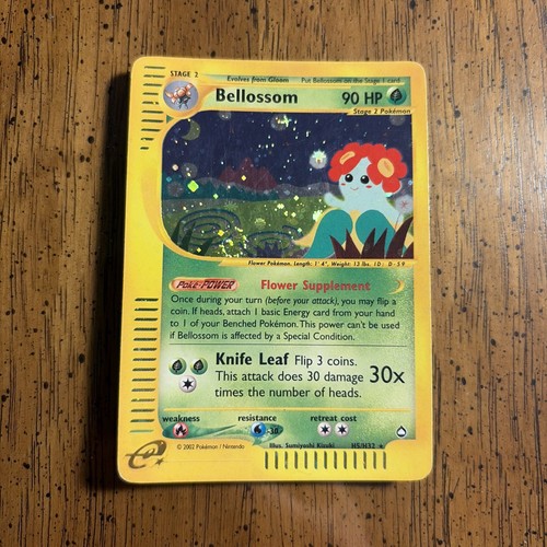 Nintendo Pokémon TCG Bellossom H15/H32 Aquapolis Holo Rare EN 2002 HP 90