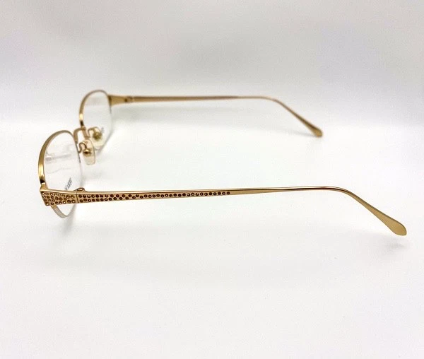 Gafas semi-sin montura vintage Vera Wang Luxe titanio oro amarillo años 2000 | Nuevas de Lote Antiguo Foto 4 de 4