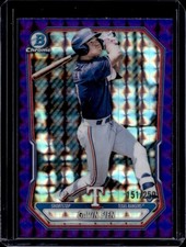 2026 Bowman Gavin Fien Chrome Prospects Purple Geometric Refractor #/250 Rangers