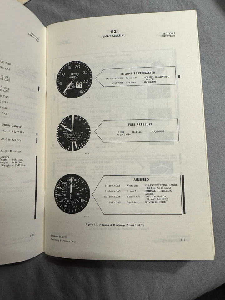 Manual de vuelo Rockwell International Modelo 112A y datos de fabricación Foto 3 de 4