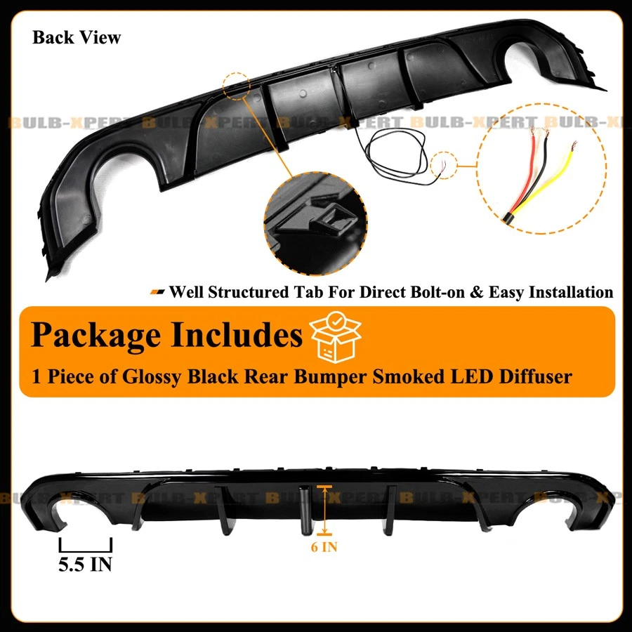 Difusor trasero negro brillante aleta tiburón LED ahumado 4 puertas BMW G26 430i i4 21-26 Foto 4 de 4