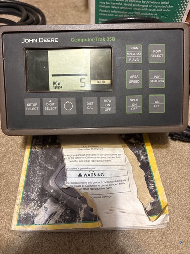 John Deere Computer Trak 350 Planter Monitor includes  mounting bracket, manual