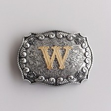 Western Men Zinc alloy Leather Belt Buckle Co...