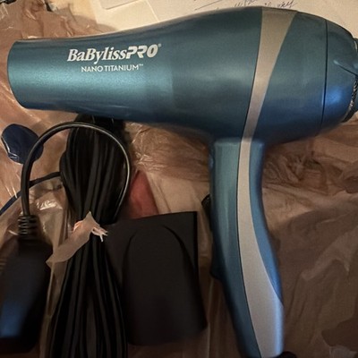 BaByliss Pro Nano Titanium Hair Blow Dryer Ionic Blue, Used Once