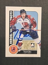 2008 Taylor Hall Auto OHL RC Windsor Spitfires Signed Rookie Card Carolina. rookie card picture