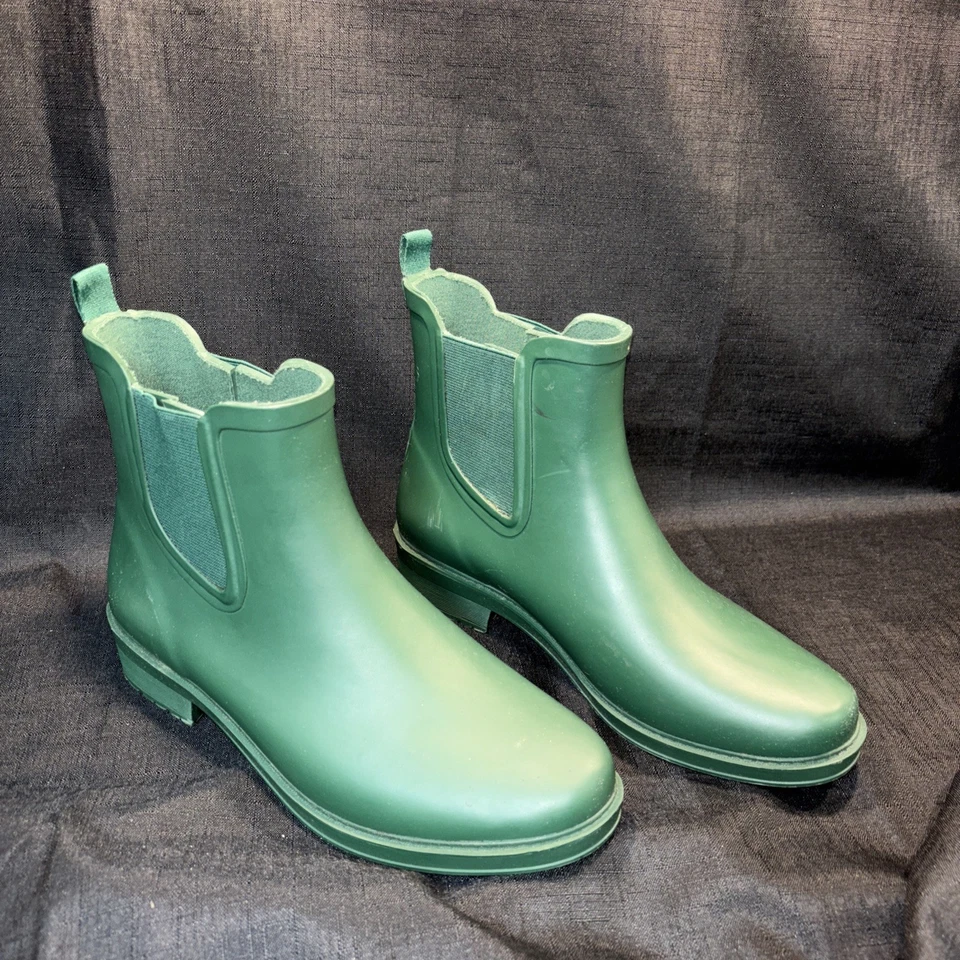 J Crew Mercantile Mujer’s Chelsea Verde Goma Botines - Talla 9 Foto 2 de 4