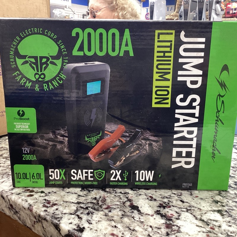 Schumacher Electric 2000A Lithium Car Battery Jump Starter & Portabl (P24034609)