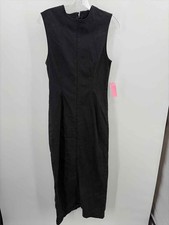 Pre-Owned Reformation Jeans Black Size 6 Denim Maxi Sleeveless Dress