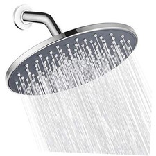 Large Shower Head 9In High Pressure Showerhead - Tool Free Chrome/Dark Grey