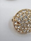 SWAROVSKI  Vintage Gold Tone 16” Necklace / Domed Clip Earrings Set Dust Bag — photo 7