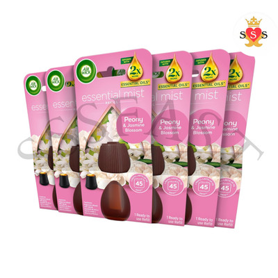 Air Wick Essential Mist Aroma Relaxing Peony and Jasmine Pack à 6 x 20 ml