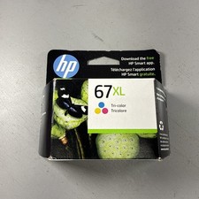HP 67XL Tri-Color Ink Cartridge Genuine And Sealed Exp APR 2025