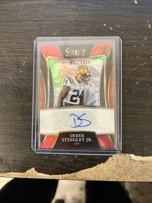 2022 Panini Select Draft Picks  X Factor Signatures Derek Stingley Jr. Red 