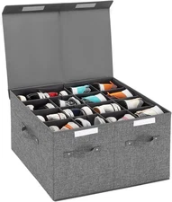 Shoe Storage Organizer for Closet Fits 16 Pairs, Large Shoe Storage Box Bins 