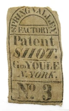 Rare George Youle Lead Shot Bag – Spring Valley New York -Early 1800's