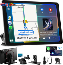 11" Wireless CarPlay Screen for Car 4K Dash Cam 1080p Backup Camera Android Auto