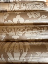 LAURA ASHLEY  Tatton Truffle/ Off White wallpaper 9 Rolls Avail Price per roll