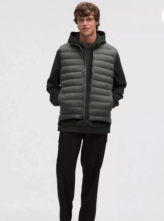 Lululemon Mens Navigation Goose Down Vest Large Reg. $198