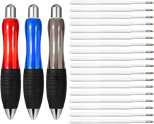 Heavy Weighted Ballpoint Pens 3 Pcs Big Fat Pens Aids Writing 18 Pcs Refills New