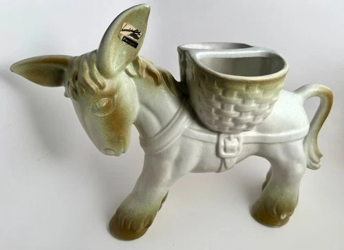 Vintage Large Handcrafted Haeger Vase Planter Donkey Mule (Chip on tail)