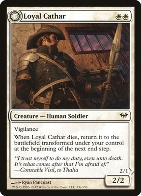 NM Foil - Loyal Cathar [DKA - 13] Dark Ascension