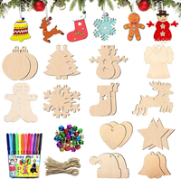 Weihnachten HolzanhäNger, 24 StüCk Christbaumschmuck, Holz-Weihnachtsschmuck, Ho