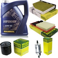 Mann Inspektionspaket 5L Mannol Defender 10W-40 FüR Vw Golf V 1.4 16V Caddy Iii