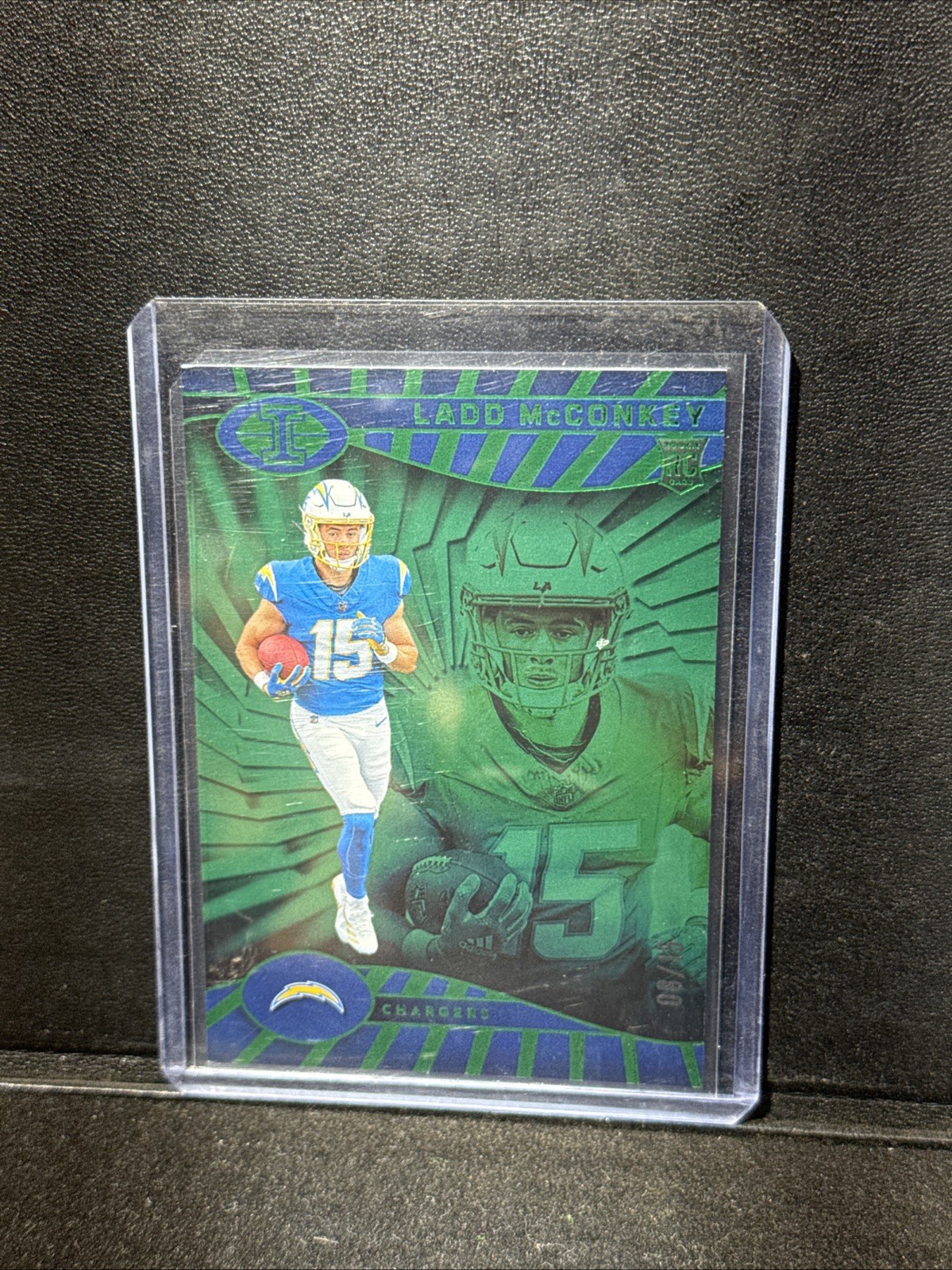 2024 Panini Illusions - Ladd McConkey #51 Trophy Collection Green /15 (RC)
