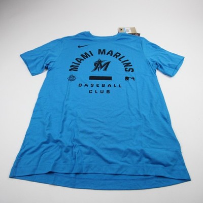 Miami Marlins Nike MLB Authentic Short Sleeve Shirt Men's Blue New with Tags M