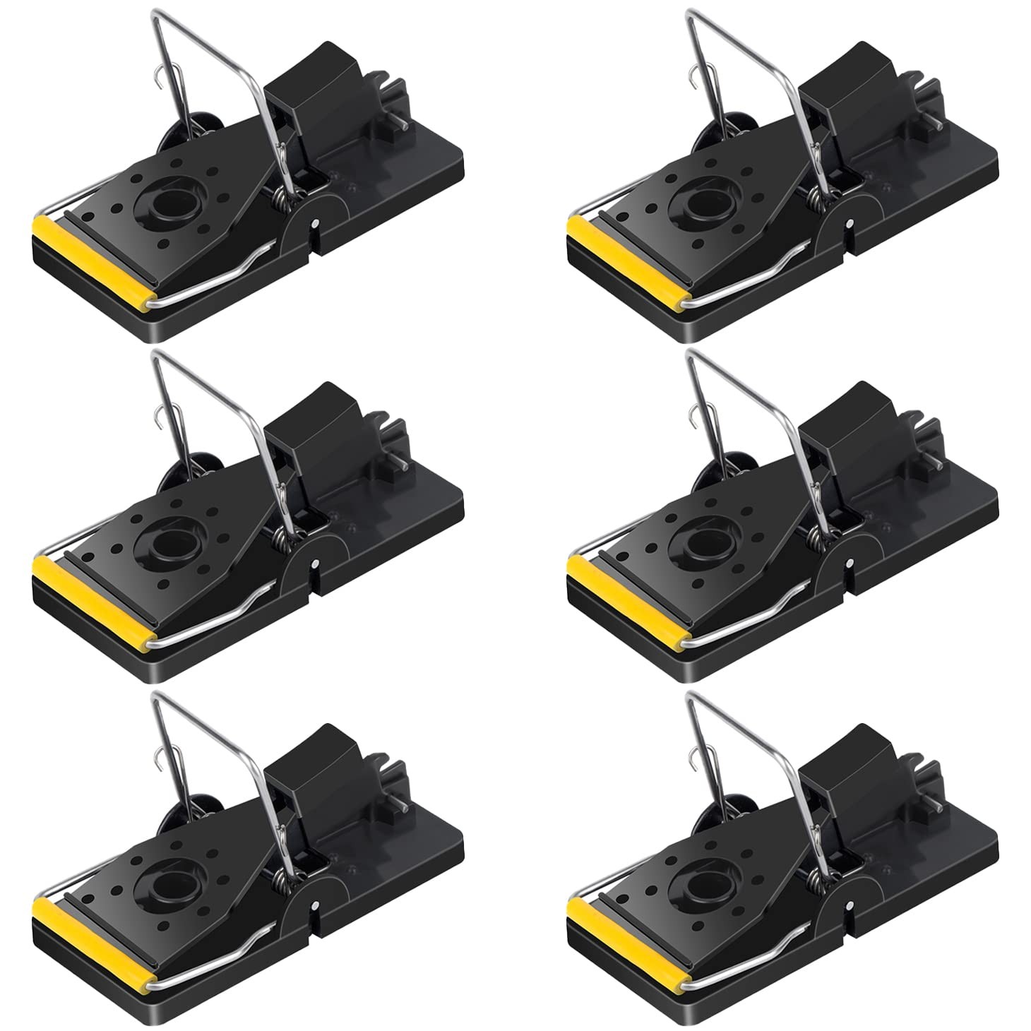 Trisiki Mouse Trap, 6 Pack Heavy Duty Reusable Snap Traps that Kill Instantly,