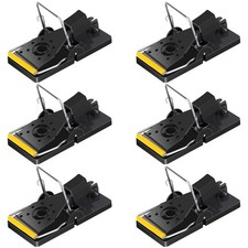 Trisiki Mouse Trap, 6 Pack Heavy Duty Reusable Snap Traps that Kill Instantly,