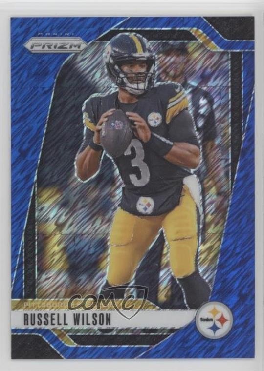 2024 Panini Prizm Blue Shimmer Prizm 17/25 Russell Wilson #240 1a73