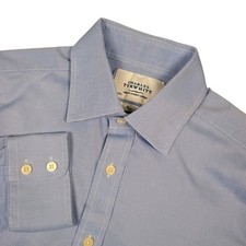 Charles Tyrwhitt Men's 15.5/33 Slim Fit Non-Iron Long Sleeve Blue Dress Shirt