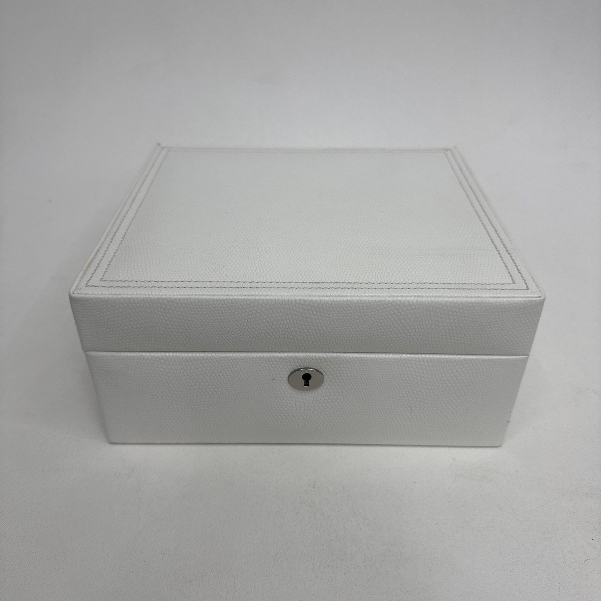 Wolf for Pottery Barn McKenna White Faux Leather Jewelry Box with