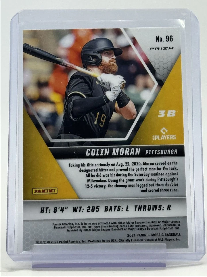 COLIN MORAN 2021 MOSAIC BASEBALL BLUE CAMO PRIZM PITTSBURGH Q1863 - Image 2 of 2