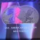 U.S. Mint American Eagle 2024 Ruthenium Hologram 1 oz .999 Silver