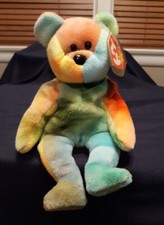 TY Beanie Baby Bear Garcia Mint-Rare Retired w/Tag Errors Includes Case