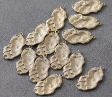 10pcs Matte Gold Charm,Geometry Irregular Hammered Pendant,Earring Charms