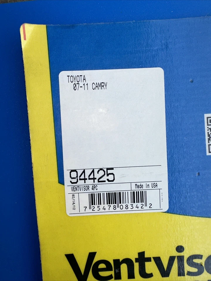 Вентиляционные козырьки дефлекторы окон защита от дождя AVS 94425 для Toyota Camry 2007-2011 годов выпуска - Изображение 3 из 3