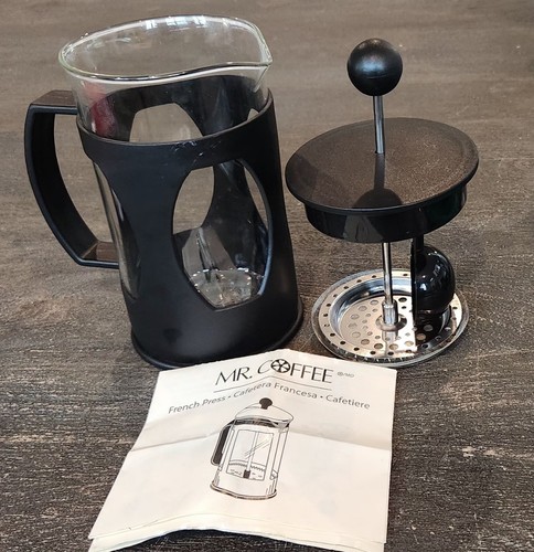 Vintage Mr. Coffee Black/Clear 20 oz French Press Coffee Maker 7416401 - Picture 3 of 9