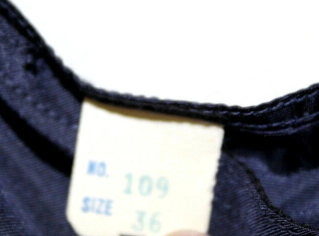 Винтажный 1950-х Mary Barron Biastrait Acetate Тафта темно-синий смещение вырез скольжения 36 шумный новый из старых запасов - Изображение 4 из 4