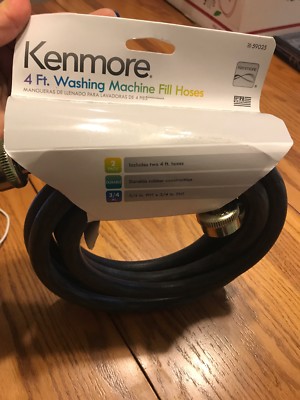 Kenmore 59025 Heiß & Kalt 1.2m 3/4 '' Fht Langlebig Gummi Waschmaschine Schläuche