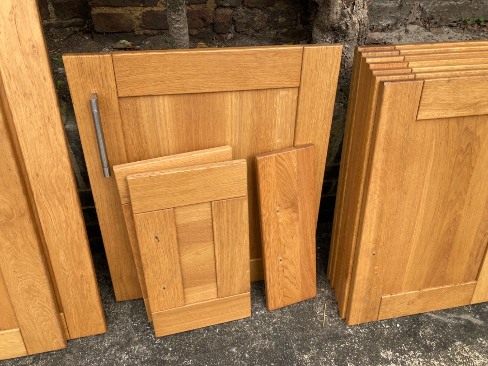 Real wood kitchen cupboard doors eBay